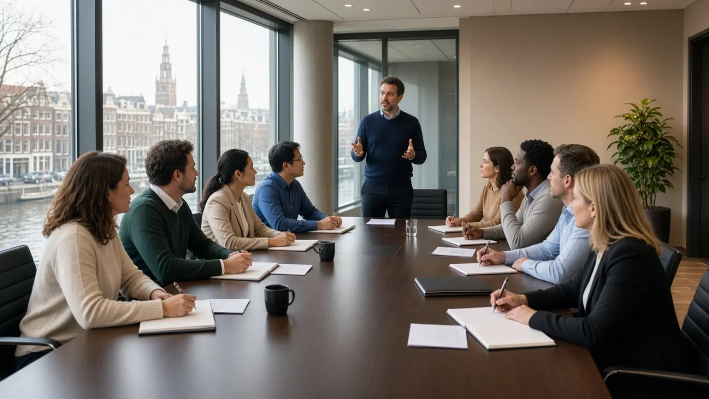 Incompany training zakelijk Engels voor een team in een Amsterdams bedrijfskantoor